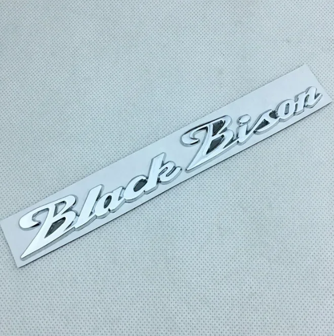 

Metal Chrome Black Bison Wald Style Trunk Rear Emblem Badge Decal Stickers E S G