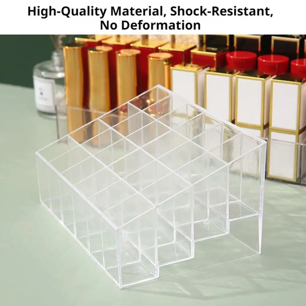 4 Sizes Lipsticks Holder - Clear Acrylic Lipgloss Lipstick Organizer and Storage Display Case for Lip Gloss, Lipstick Tubes view 3