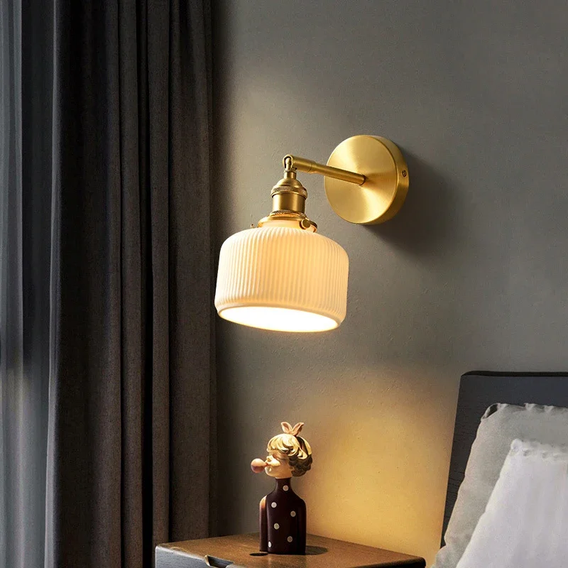 Plly zeitgenössische Messing Wand leuchte Innen Wohnzimmer Schlafzimmer Nachttisch lampe Retro Hotel Korridor Flur Wand leuchte