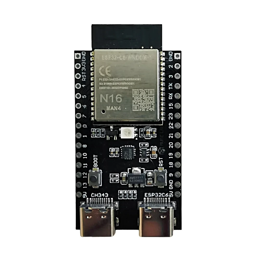 ESP32-C6-DevKit N16R2 16MB Flash ESP32 WiFi+Bluetooth Internet Of Things ESP Development Board Core Board