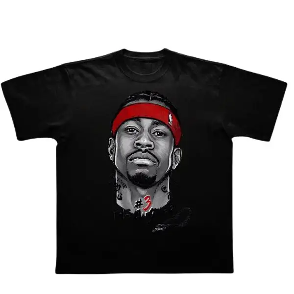 Vintage Allen Iverson Tee, Vintage The Answer Basketball T-Shirt, Retro Streetwear Tee Inspired by 90s Hoops Legend, Classic Hand-Drawn Graphic Shirt, Unisex Allen-Inspired Basketball Fan Apparel, Vintage Sports Gift Top