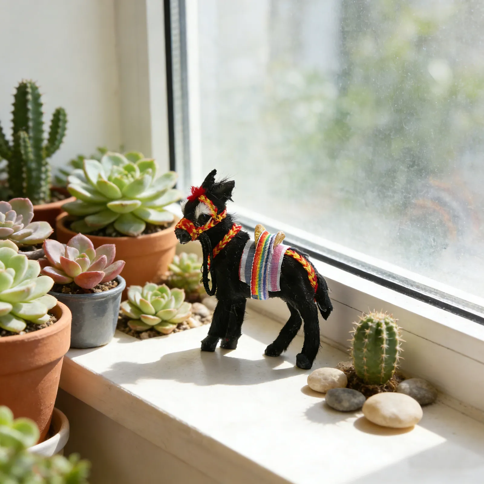 

Mini Stuffed Animal Realistic Soft Cuddly Bedtime Nursery Decoration Farm Animal Shelf Table Ornament