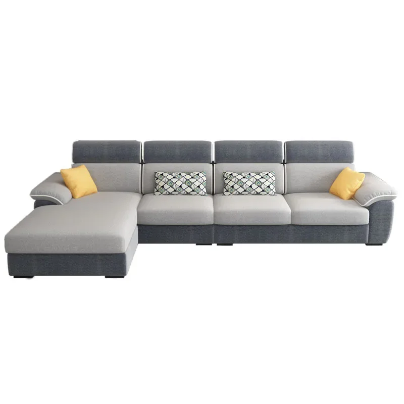 Technology fabric sofa Modern simple removable and washable living room furniture Corner sofa