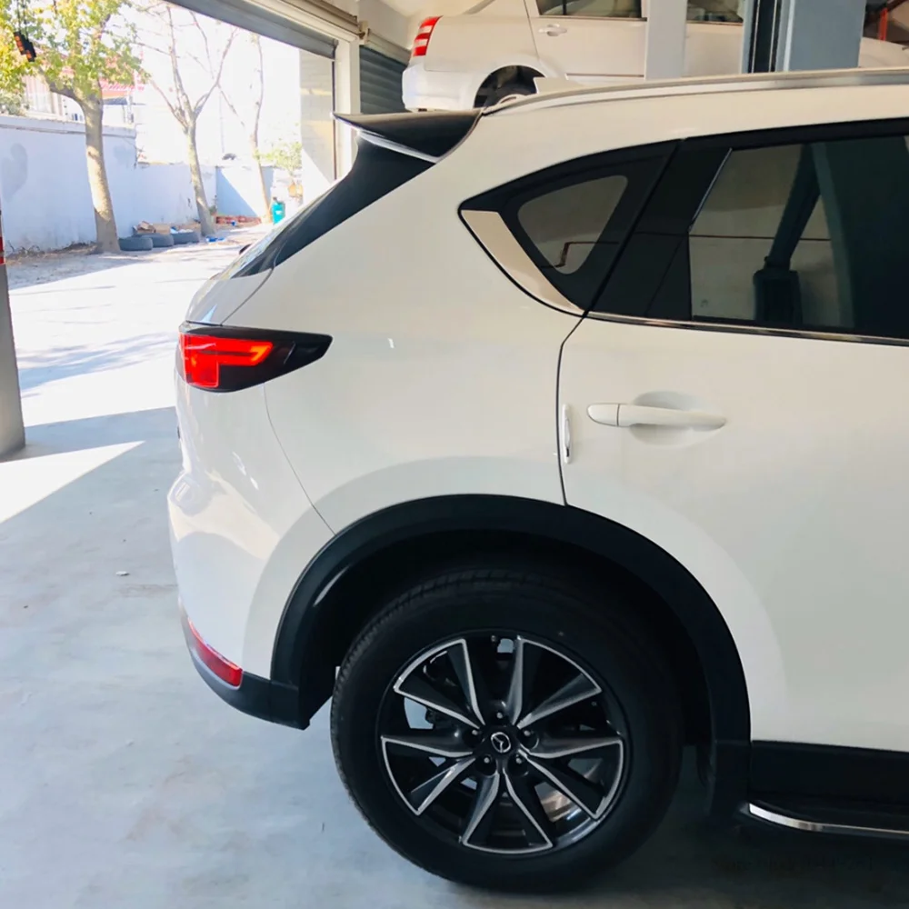 ABS Plastic Unpainted Primer Rear Trunk Wing Spoiler Lip Boot Cover Auto Part 2017 2018 2019 For Mazda CX-5 CX5 view 3
