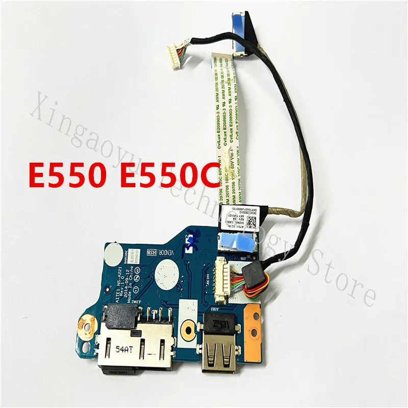 

Original For Lenovo ThinkPad E550 E550C USB DC-IN Jack Power Interface Board W/Cable NS-A221 Perfect Test