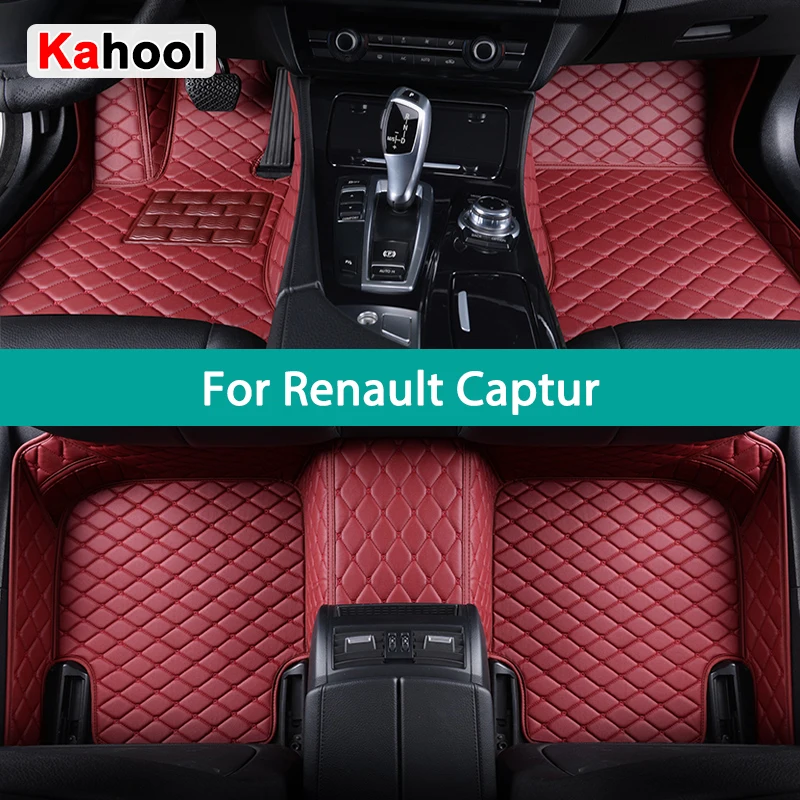 

KAHOOL Custom Car Floor Mats For Renault Captur Auto Carpets Foot Coche Accessorie