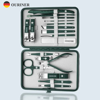 Ouriner 8/18pcs set Nail Cutter Set Stainless Steel Nail Clippers Set With Folding Bag Manicure Kits Scissors Makeup Beauty Tool