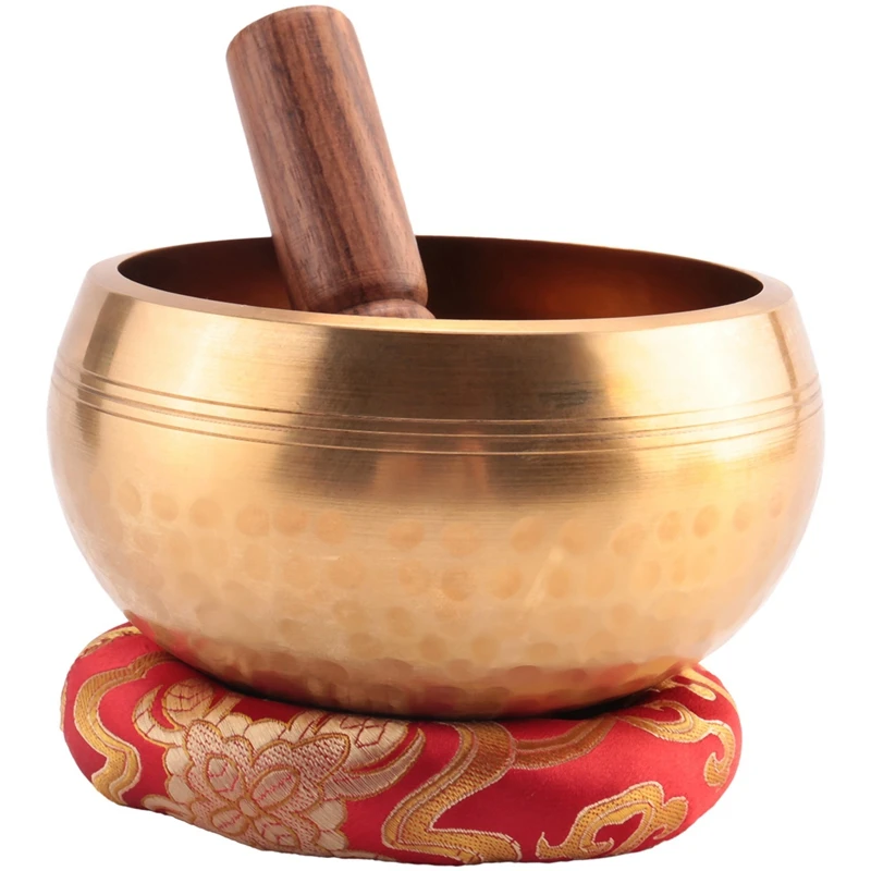 

Tibetan Singing Bowl Set Spare Parts Accessories Easy To Play For Beginners - Handmade Mindfulness Meditation Overall Sound