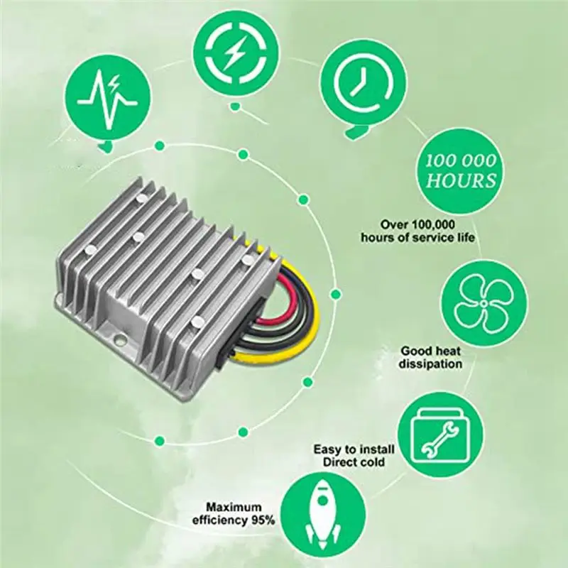 1 Apr.2 حزمة تيار مستمر الجهد المخفض محول تيار مستمر 36 فولت/48 فولت إلى 12 فولت 20A 240 واط التلقائي تنحى الجهد لسيارة نادي عربة جولف #3