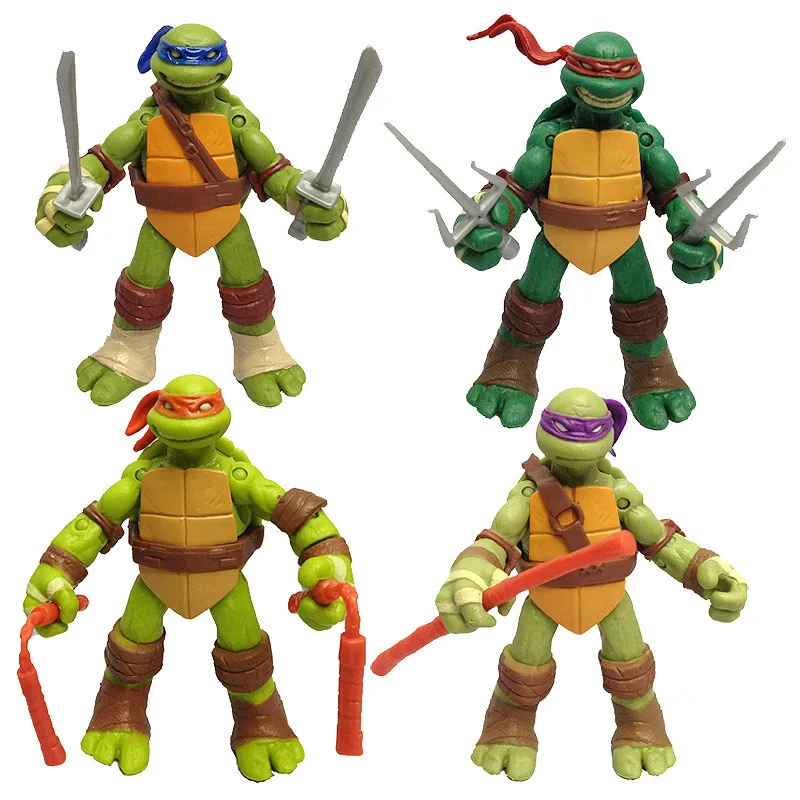 4pcs/Set Ninja Turtle Anime Figure Neca TMNT Limited Edition Action Figurine Statue Action Figurine Movable Model Toys Gifts