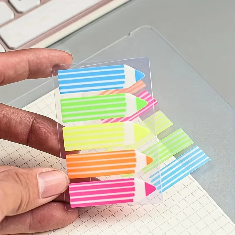 5pcs Colorful Pencil-Shaped Sticky Notes, Multifunctional And Decorative Memos for Reminders, Planning, And Organization