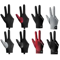 Open Finger Billiard Pool Gloves Breathable Snooker Glove Non Slip Left Hand 3 Finger Glove Training Shooters Gloves Accessories