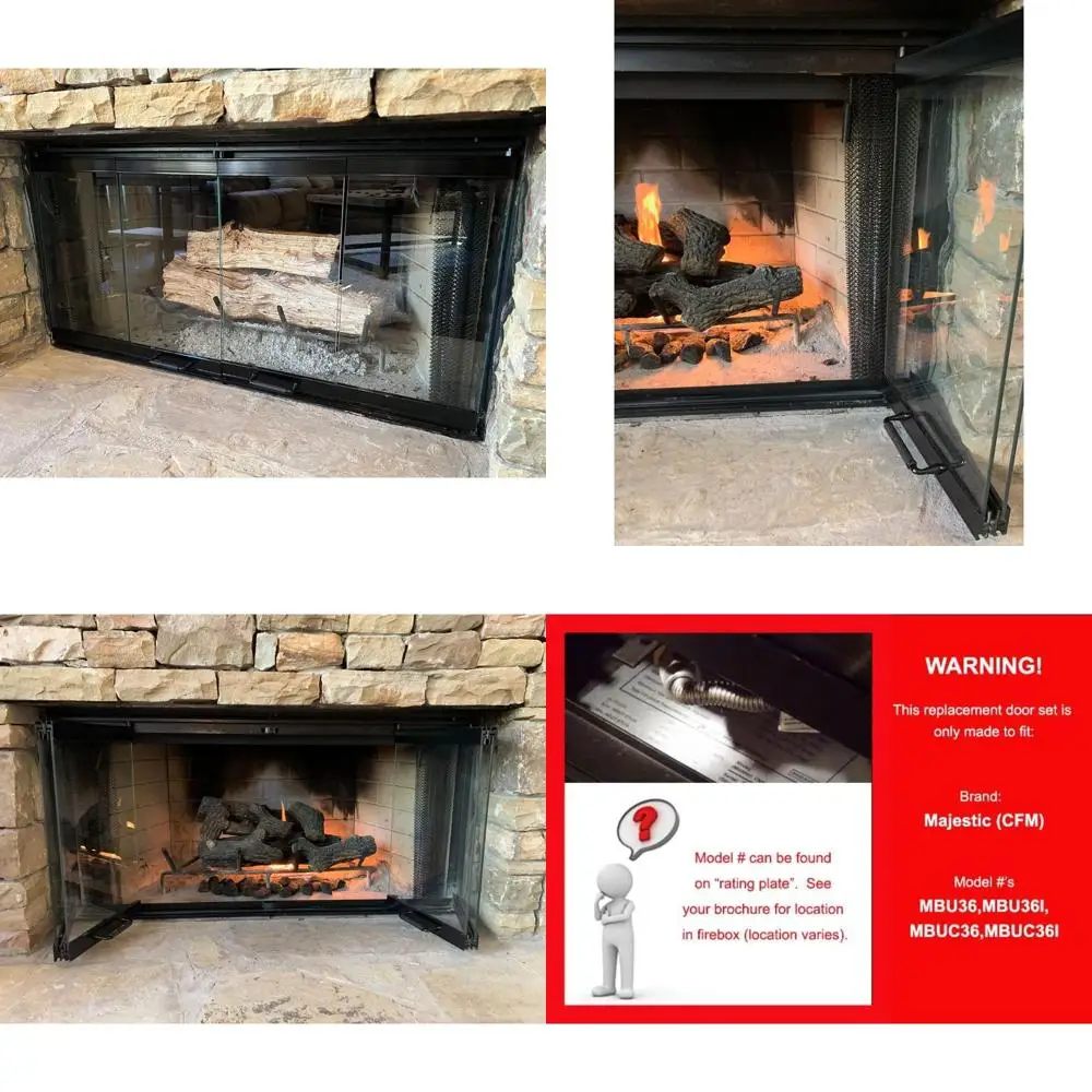 

Стеклянные двери для моделей камина MBU36, MBU36I, MBUC36, MBUC36I - черный