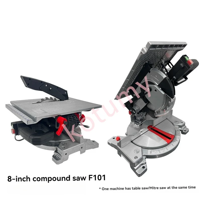 8 Inch Miter Table Saw Electric Circular Saw Woodworking Cutting Machine 220V Woodworking Machinery Carpentry Miter