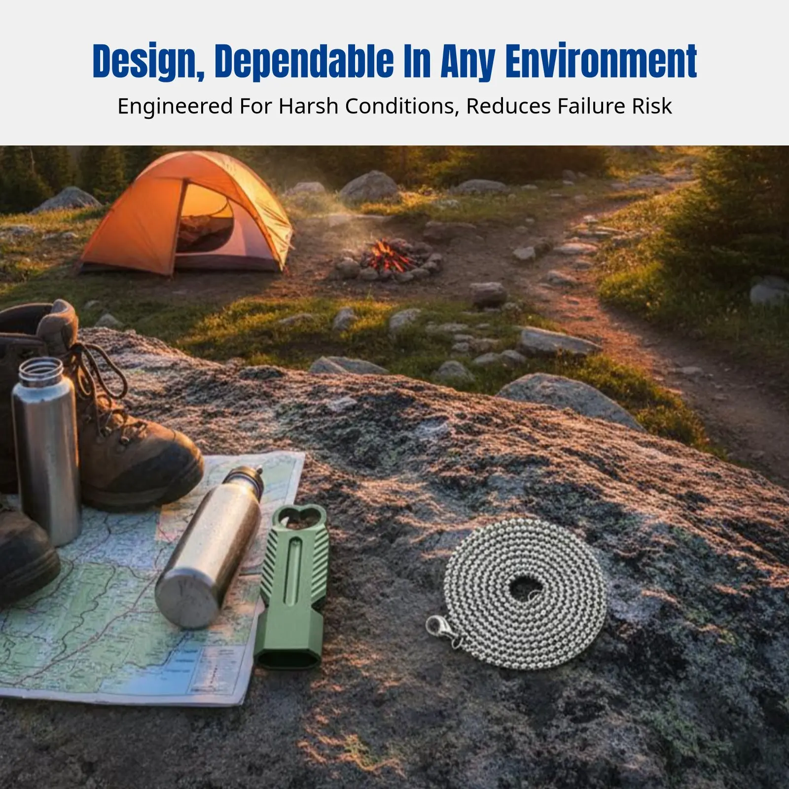 

Outdoor Survival Whistle, Double Tube Aluminum Alloy, High-Volume Emergency, Portable Camping Tool