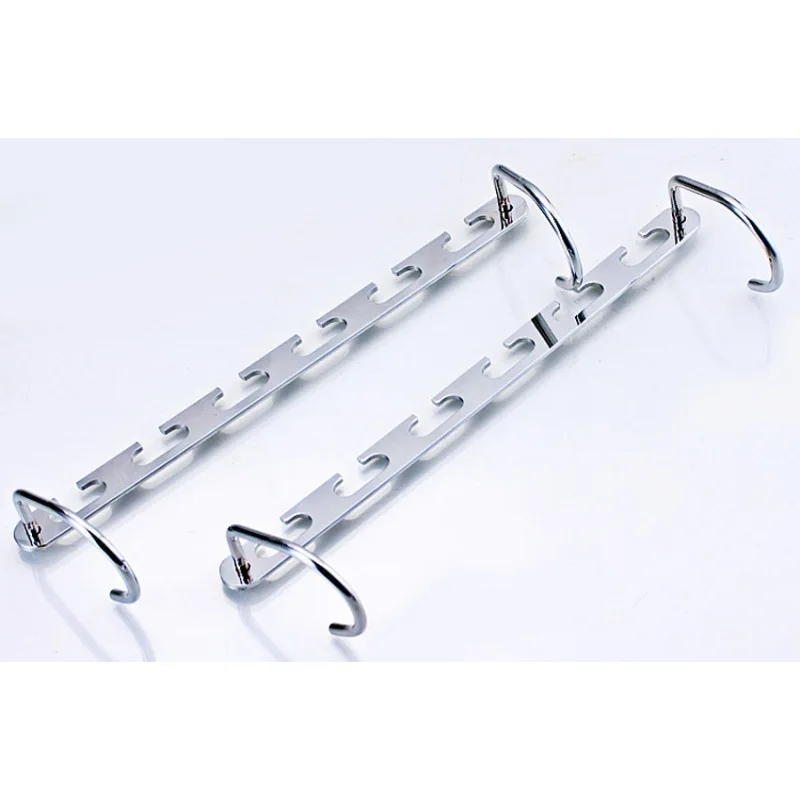 Magic metal 6-hole hook hanger multifunctional folding stainless steel hanger