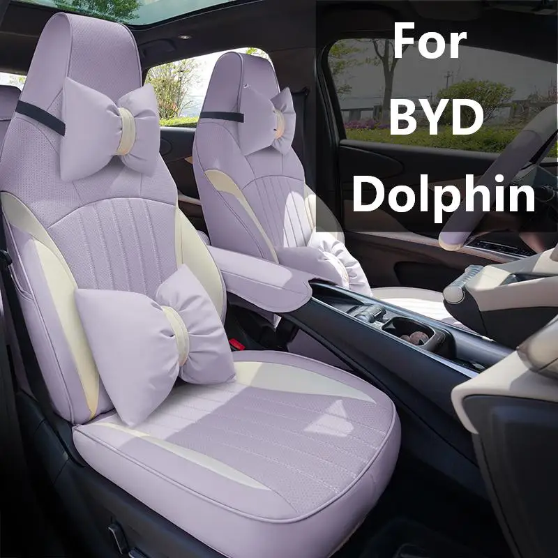 5‑seat PU Leather Full Surrounded Car Seat Covers, Protective Cushion Accessories Custom Made for BYD Dolphin