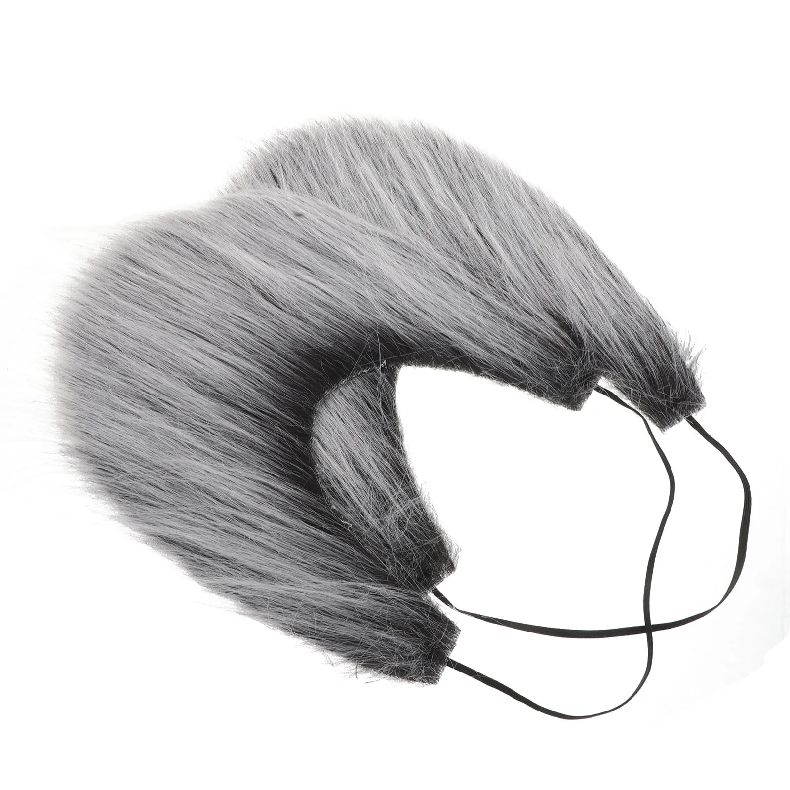 

2Pcs Simulated Fake Grey Beard for Men Realistic Artificial Facial Hair Costume Beards Accessories Gray Fake Beard Theatrical