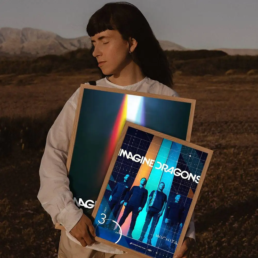 الموسيقى الساخنة تخيل التنانين ورقة بيضاء المشارك الرجعية كرافت ورقة ملصق DIY بها بنفسك غرفة بار مقهى خمر اللوحة الزخرفية #6