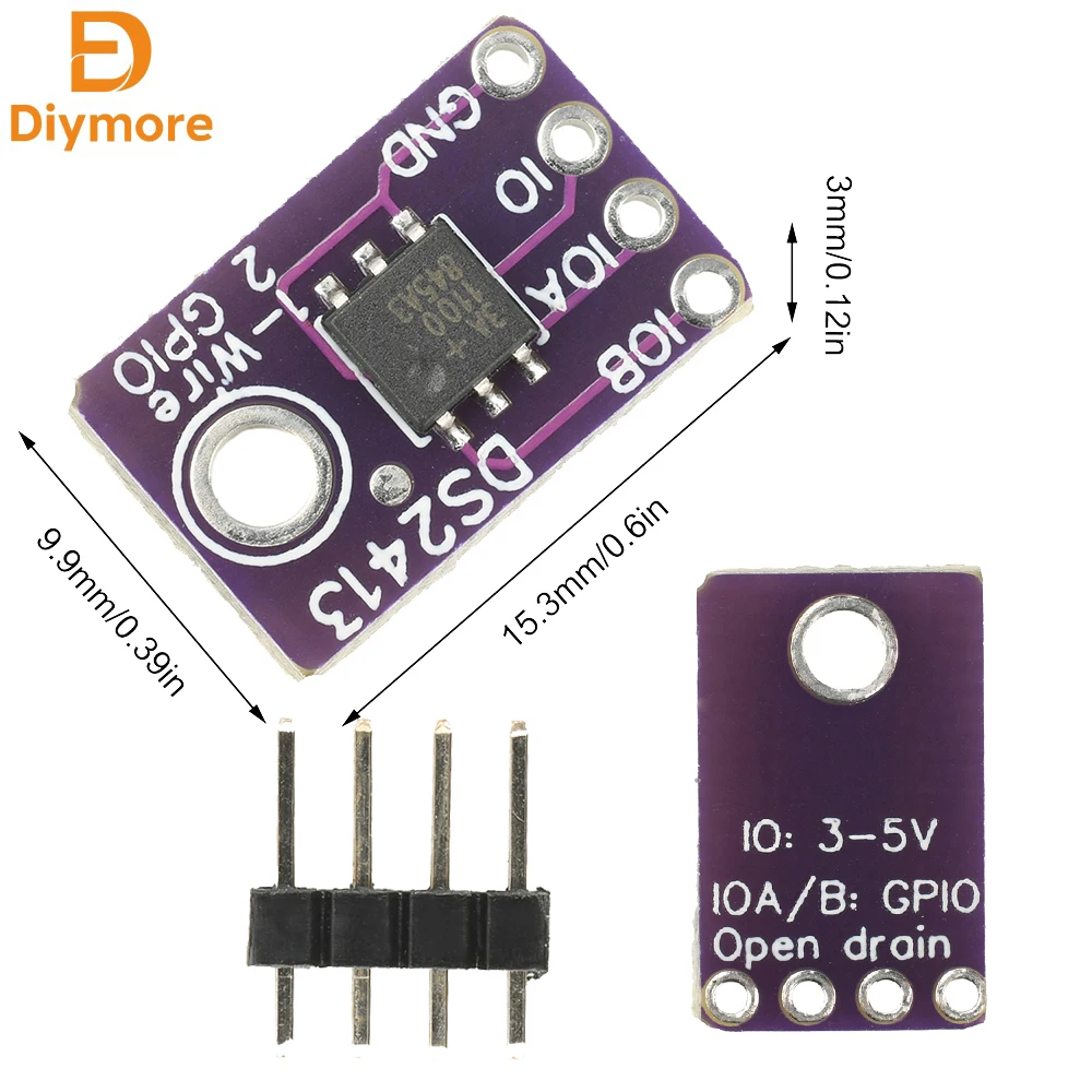 1 ensemble 1 pc DS2413 module simple ligne double contrôleur GPIO interruption violet