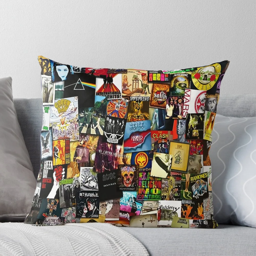 

Album Collage Music Rock Throw Pillow autumn decoration Rectangular Cushion Cover