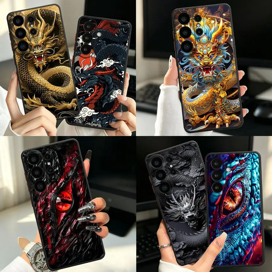 Funda Back Phone Cover Case for Samsung Galaxy S26 S24 Plus S20 FE S25 Ultra S22 S23 FE Note 20 Ultra 10+ S21 Golden Cool Divine