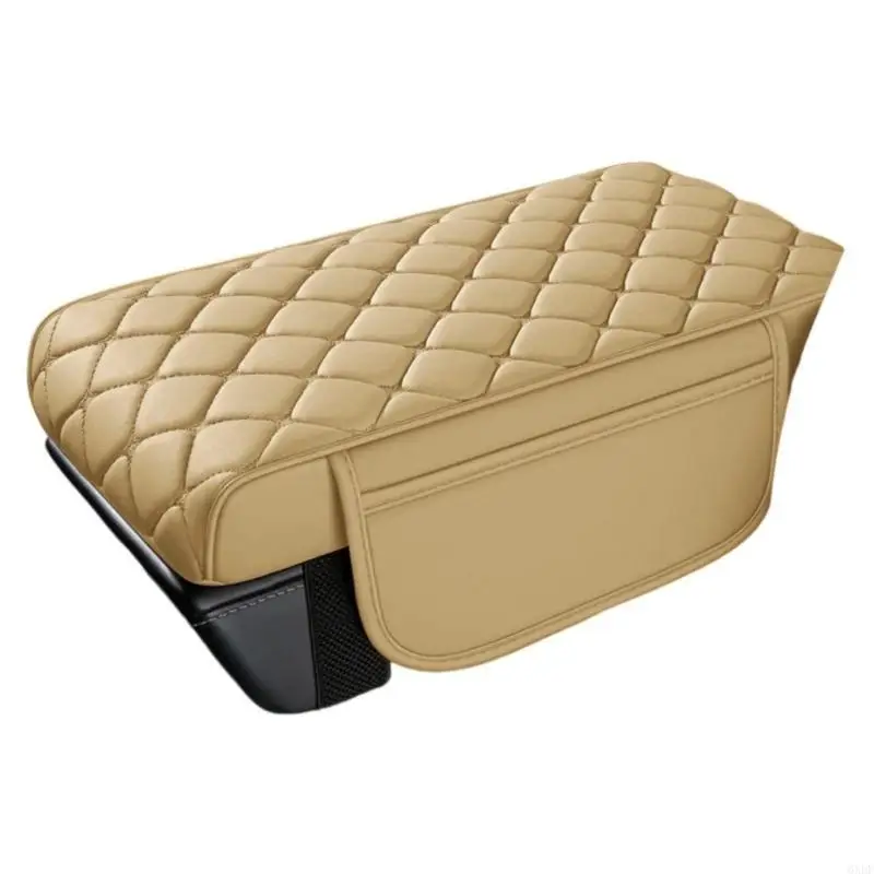 وسادة مسند ذراع لوحدة التحكم المركزية للسيارة جديدة من رغوة الذاكرة لعام 2025 مع أشرطة مرنة لتعزيز راحة القيادة وجيوب تخزين