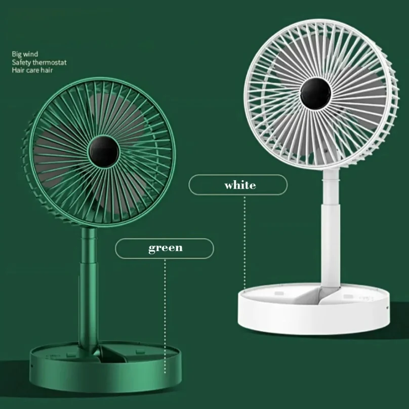 Desktop fan charging model, long endurance USB foldable mini retractable fan, dormitory portable desktop electric fan
