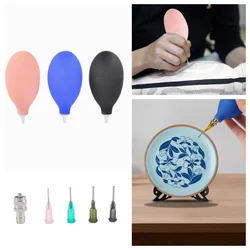 Ceramic Decorating Precision Tip Applicator Slurry Glaze Rubber Squeeze Bottle with Fine Needle Ceramic Painting Pottery Tools