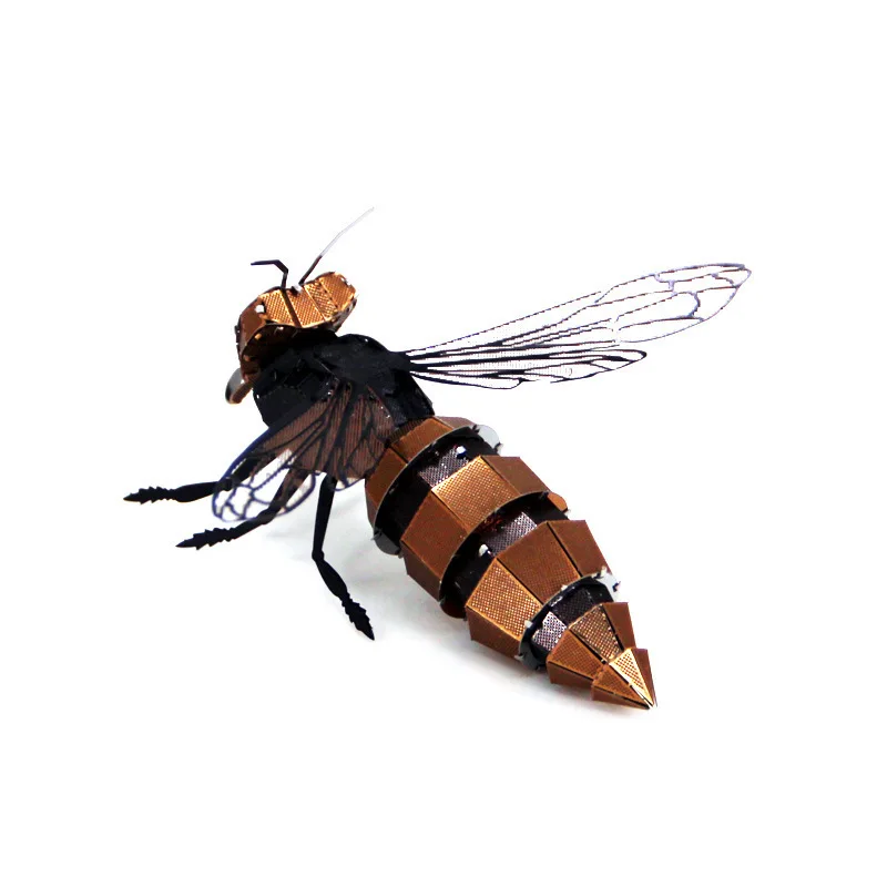 MIni 3D Metal Puzzle Assembly Insect Model New Dragonfly Ladybug Butterfly Carp Model DIY Jigsaw Blocks Educational Toys