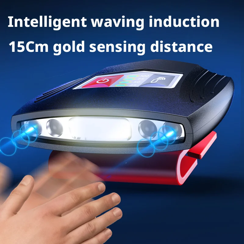 D5 Outdoor Fishing Light Cap Clip-On Induction Lamp Lightweight Rechargeable High Beam Long-Lasting Battery for Night Fishing