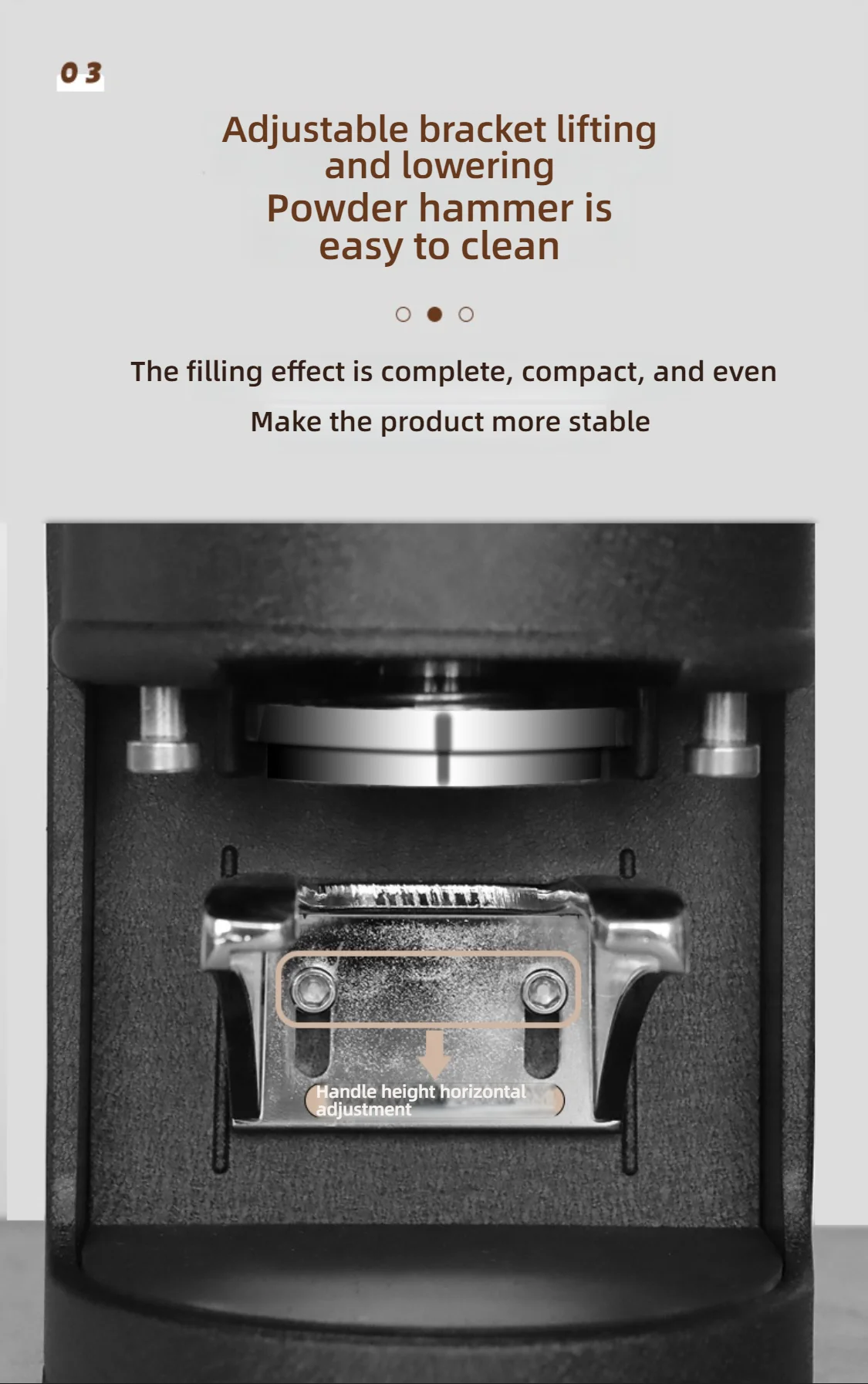 HomeWise TE-2 58 مللي متر ماكينة سدادة قهوة أوتوماتيكية تعمل باللمس الكهربائية اسبريسو العبث 58.5 مللي متر العبث الكهربائي قابل للتعديل