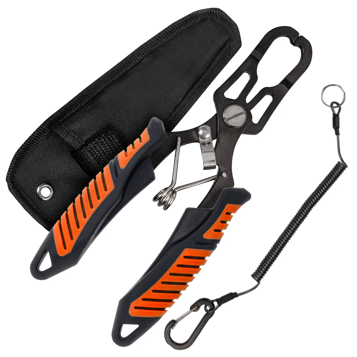 Stainless Steel Fishing Gripper, Fishing Tool, Fish Lip Gripp, Fish Controller with Storage Bag and Anti-Lost Rope, Fishing Gear