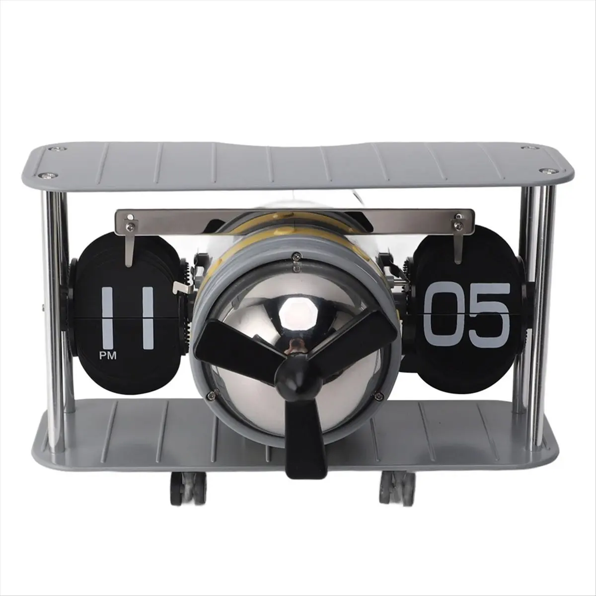 2026 Trend Airplane Flip Clock Airplane Head Desk Filp Clock Vintage 304 Stainless Steel Practical Reminder Function for ,A
