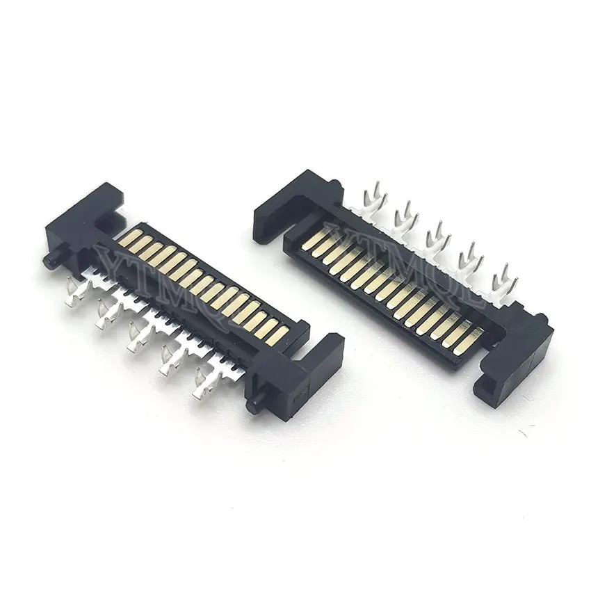 10pcs 15pin 15p SATA Male Soldering Plug Socket Jack Connector Donnector PC Computer MOD DIY