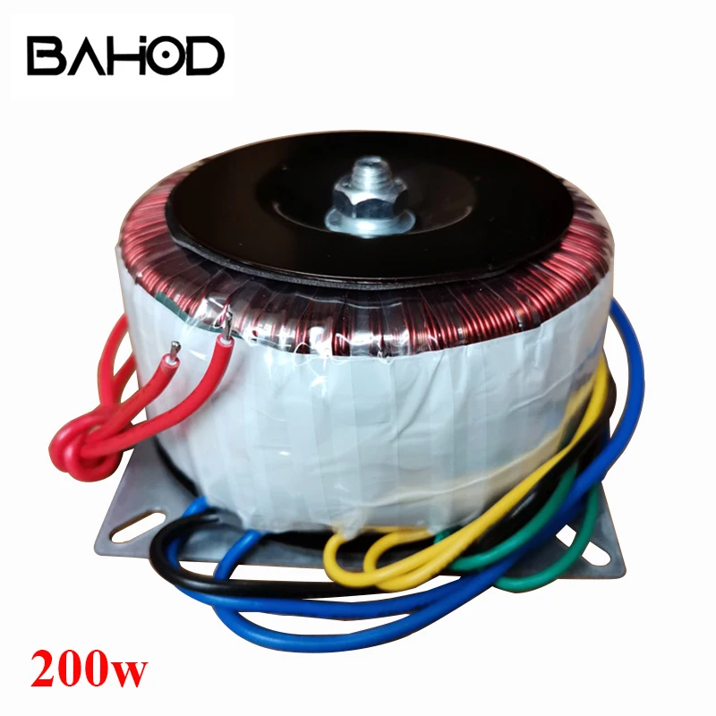 bahod-200-ワット-220v-からデュアル-18v-20v-22v-24v-26v-28v-30v-32v-デュアル-12v-シングル-6v-トロイダル電源トランス-hifi-アンプ用