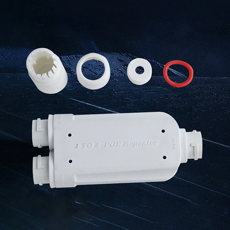 

2 Port Waterproof POE Repeater IP66 10/100Mbps 1 To 2 PoE Extender With IEEE802.3af/at 48V Outdoor For POE Switch Camera