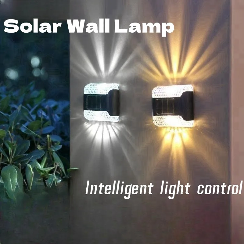 

Outdoor waterproof landscape decorative garden villa courtyard wall light New solar wall lamps up and down luminous night light