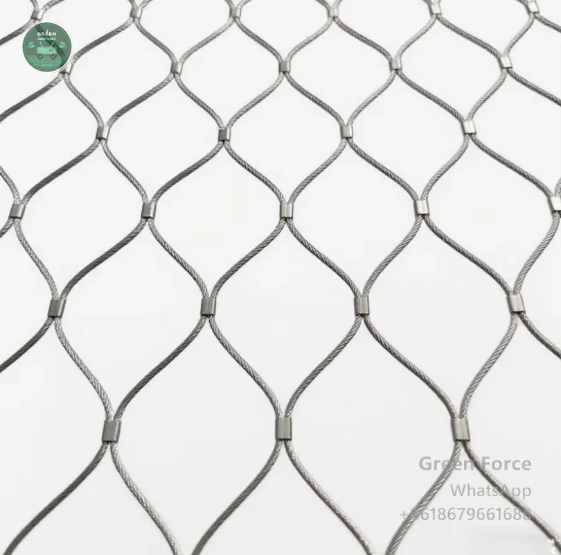 Factory-Direct 304/316L Stainless Steel Rope Net - Heavy- Flexible Mesh for Zoos, Decks & Industrial Guardrails