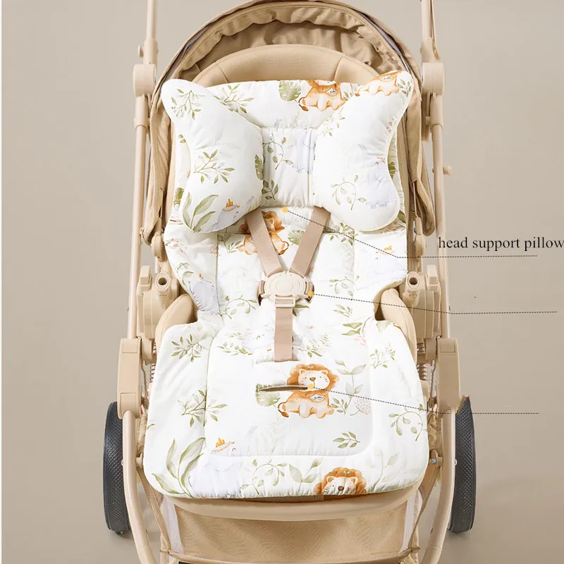لطيف الكرتون الأرنب نمط عربة طفل وسادة مقعد وسادة لينة رشاقته للصدمات يدفع باليدين مقعد بطانة حصيرة مع وسادة دعم #4