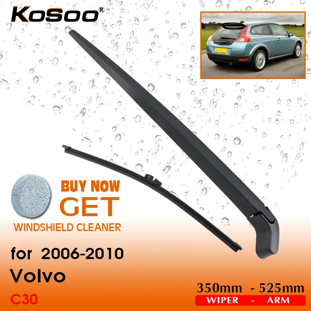 KOSOO Auto Rear Car Wiper Blade For Volvo C30,350mm (2006-2010) Rear Window Windshield Wiper Blades Arm,Car Accessories Styling