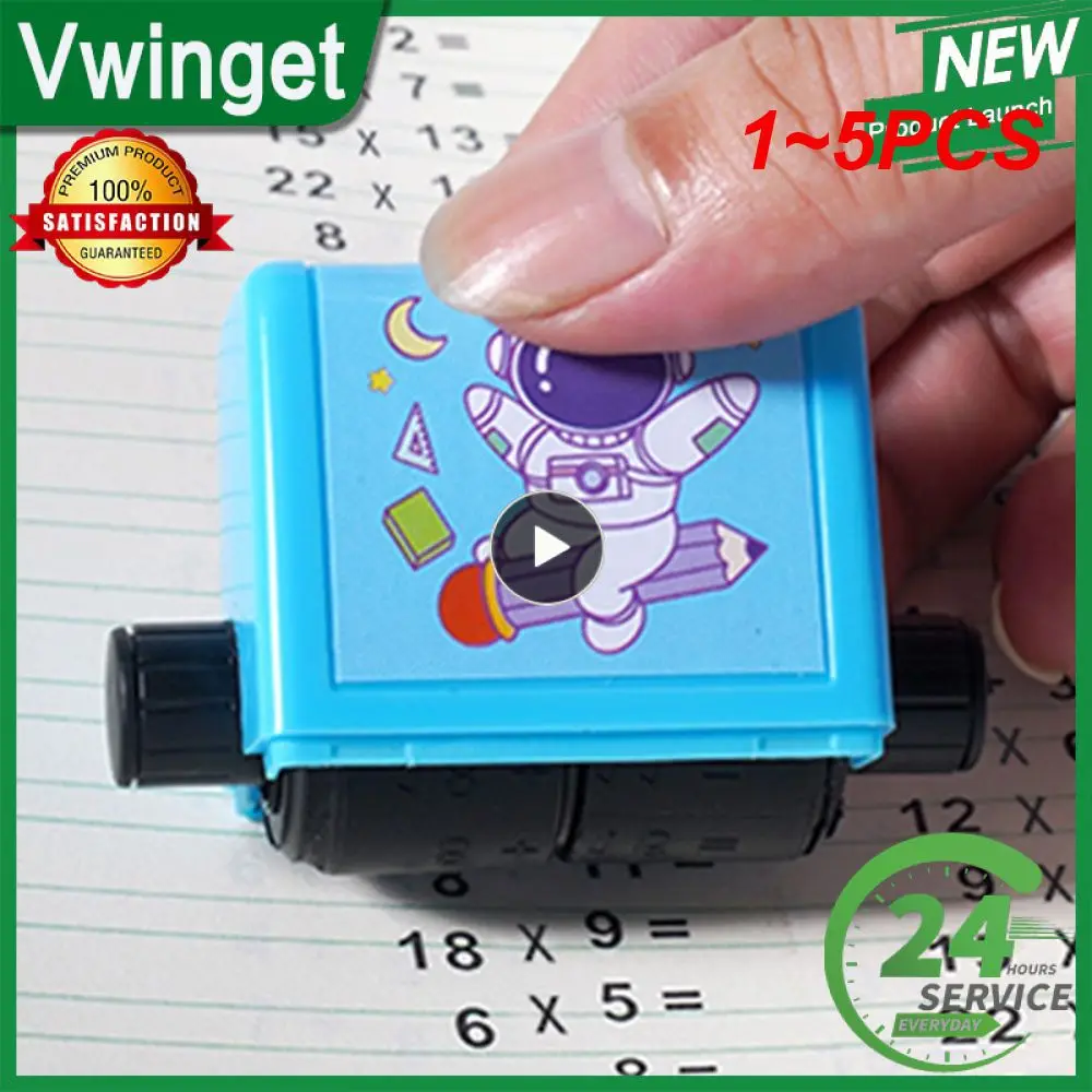 1~5PCS Product Length 8.8 * 8.5cm Exercise Stamp Ink Adding Design Cost Effective Scroll Stamp Product Width 5.5 * 5.5cm