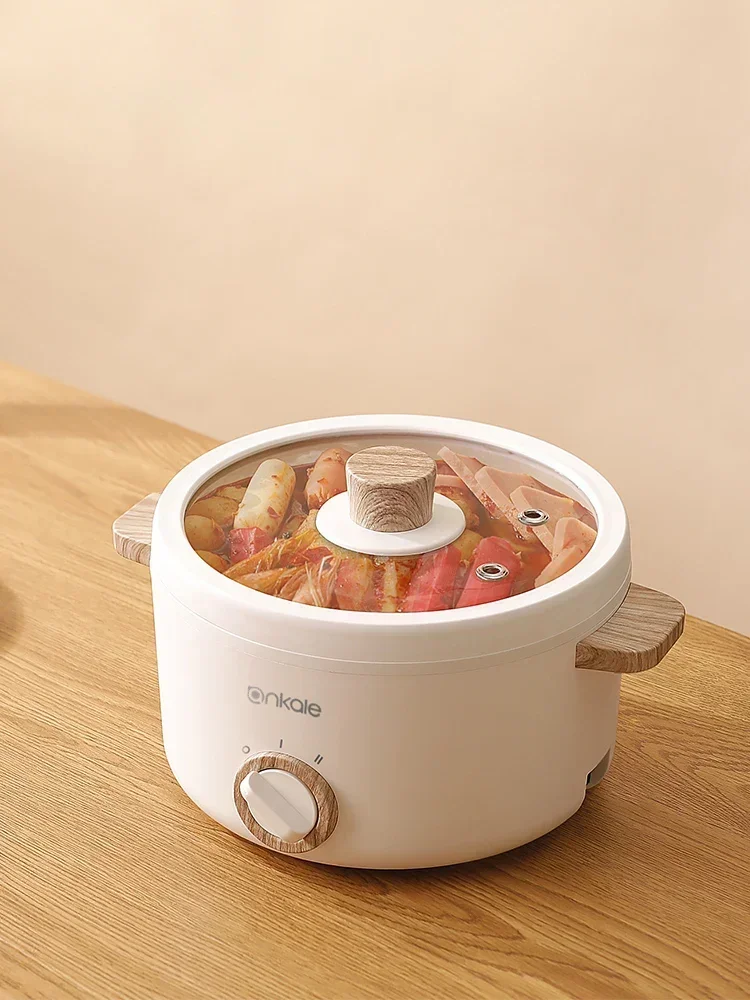 Fogão Elétrico de Cozinha Pequena Multifuncional, Mini Frigideira, Uma Panela Quente Elétrica, Dormitório Estudantil, 1 5L, 220V