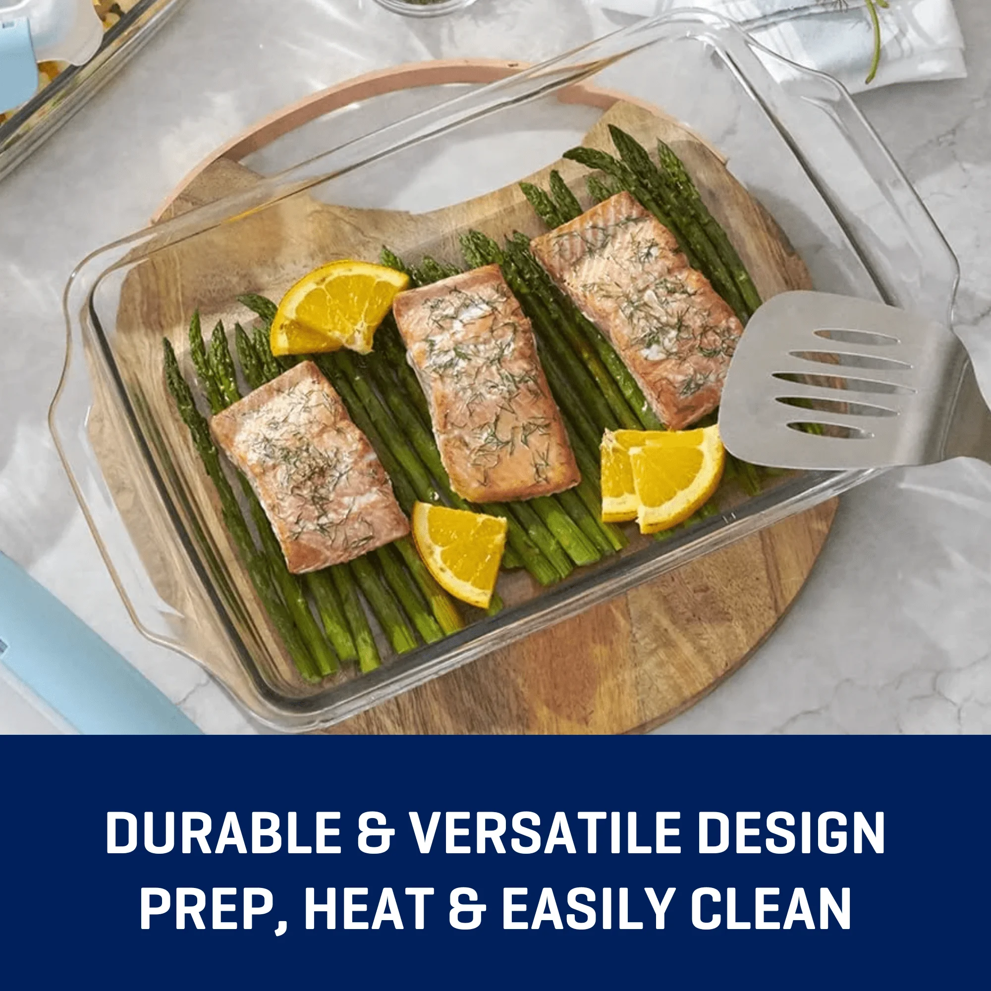 TrueLock-Backform mit abschließbarem Deckel, 9 x 13 Glas, 3-Liter-Schale