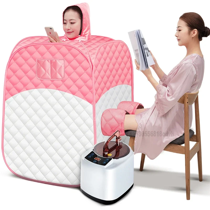 Portable Steam Sauna, Full Body Slimming Folding Detox Therapy, Home Spa Room, Steaming Sauna Cabin Bathtub for Relaxation