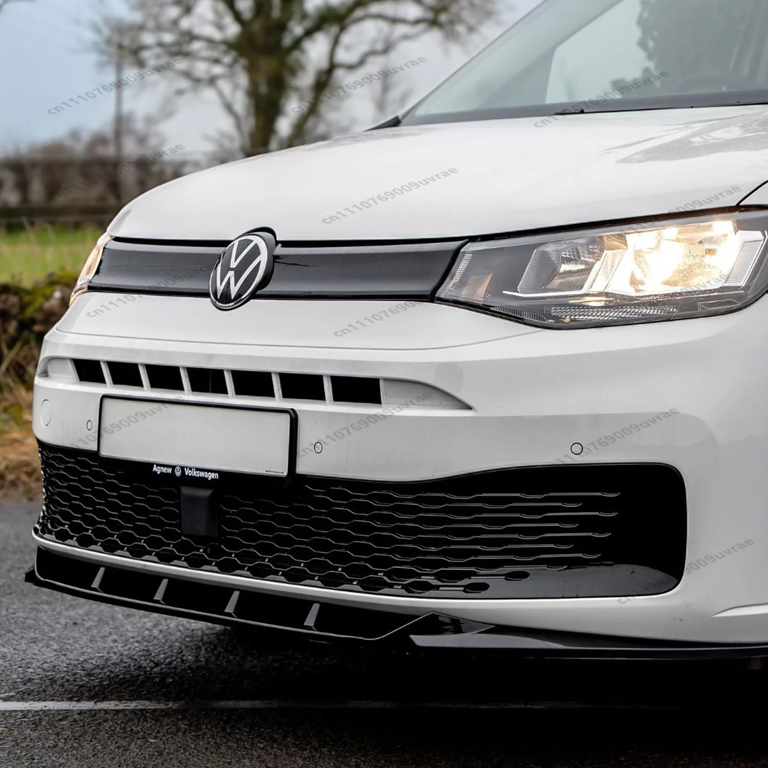 Gloss Black Max Style ABS Front Bumper Lip Spoiler Diffuser Splitter For VW Caddy MK5 2021-2026 Maxi/Cargo Bodyklits Tuning view 3