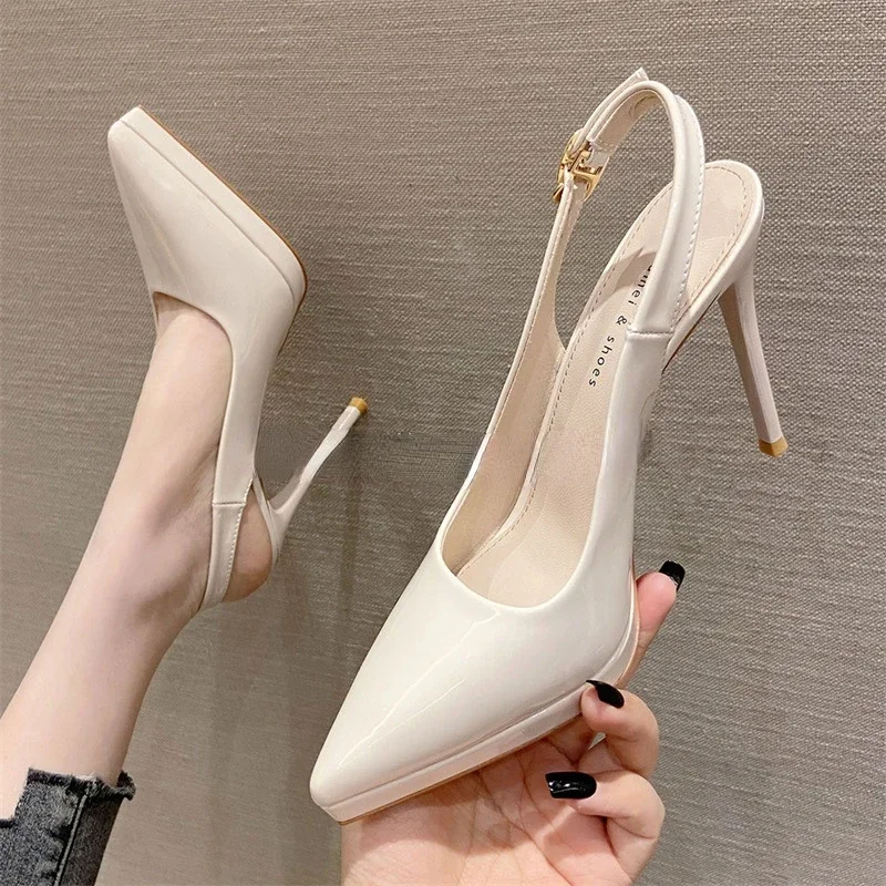 

Women Pointed High-heeled Sandals Women's Summer Sandals High-Heeled Party Shoes Heels For Sandals Office Ladies Shoes Slingback