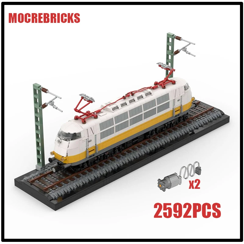 

Railway Train BR103 Airport Express (white / yellow) MOC Building Block Steam-Locomotive Model Expert Collection Show Bricks Toy