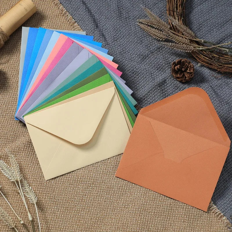 

16x11cm Business Mini Envelopes Colored Blank Envelopes for Wedding Party Invitation Letter Gift Packaging Envelope Bag 50Pcs