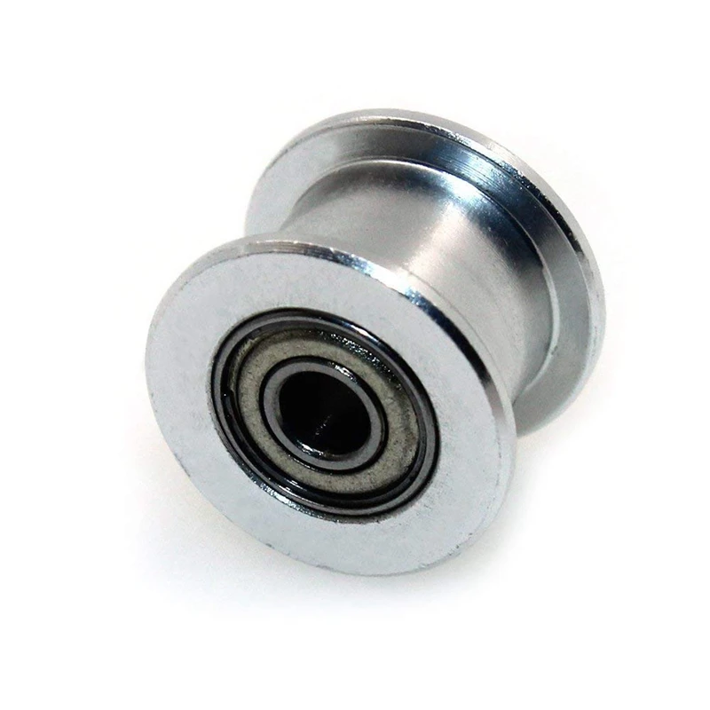 GT2 20 Toothless Bore 5Mm Aluminum Timing Belt Idler Pulley For 3D Printer 6Mm Width Timing Belt (Pack Of 10Pcs)